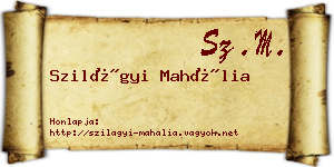 Szilágyi Mahália névjegykártya